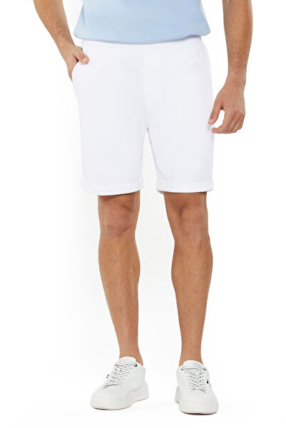 Nautica Men's White Cotton Shorts for Effortless Style & Comfort – Perfect fo...