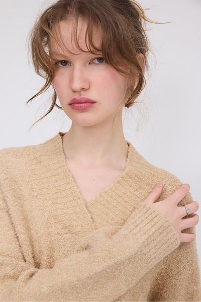 Addax V-Neck Knitwear Sweater K10661