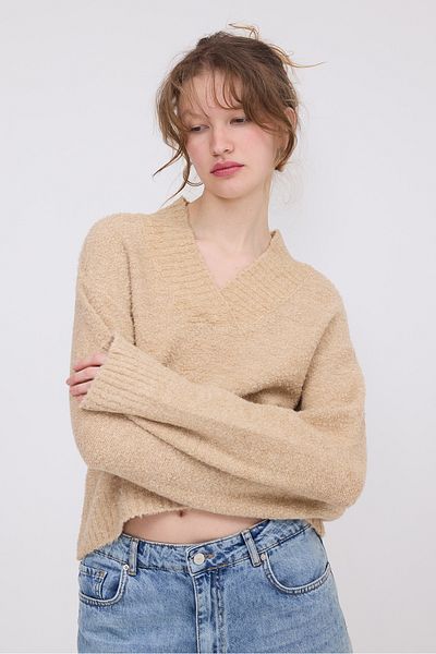 Addax V-Neck Knitwear Sweater K10661