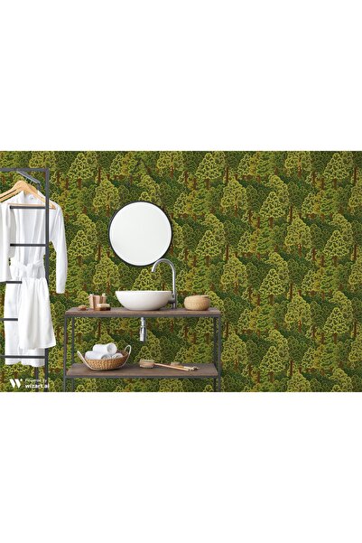 Adawall İCON 24107-4 YEŞİL TONLARI ORMAN GÖRÜNÜMLÜ DUVAR KAĞIDI 16,50M2