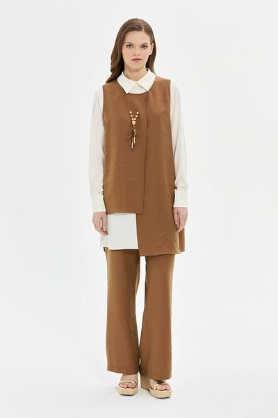 Esswaap Comfortable Fabric Triple Set with Pendant Brown