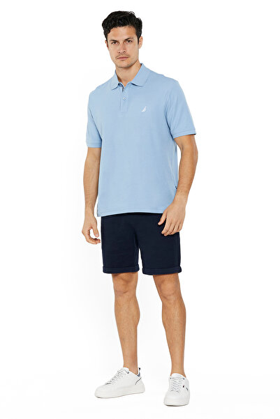 Nautica Classic Men's 100% Cotton Anchor Blue Polo Shirt – Stylish, and Comfortable for Everyday Wear!