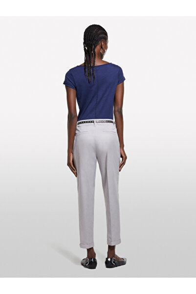 Sisley Women's Gray Stretch Cotton Cigarette Pants