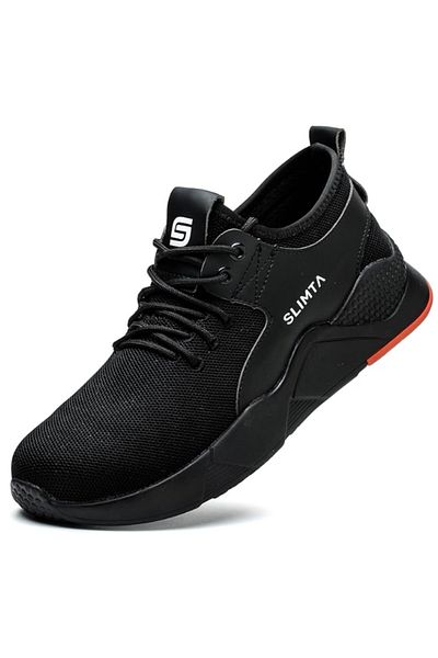 SLIMTA Safety Shoes for Men Women Steel Toe Boots Non-Slip Lightweight Breathable Sneakers