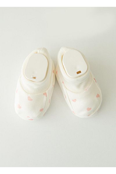 kitikate Organic New Dreams Pink Heart Booties
