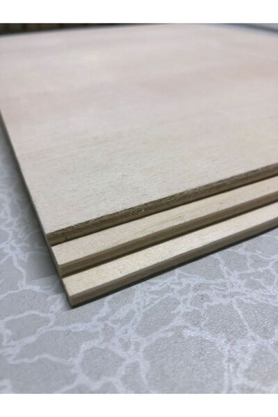 KASNEM KAVAK KONTRAPLAK  (3lü PAKET) -42X29,70 CM A3 BOYUT 4MM KALINLIK (1013)