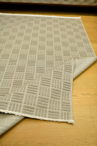 Dinarsu MİRA 68979-072 İskandinav Tarzı Saçaklı Hafif ve İnce Ekonomik Halı