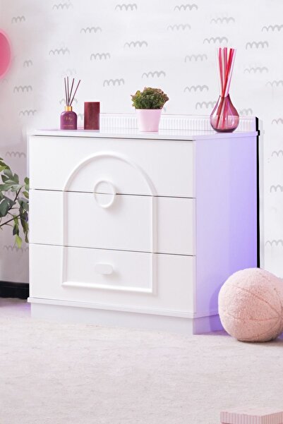 Setay Şifonyer, Dolunay 3 Çekmeceli Şifonyer - Beyaz