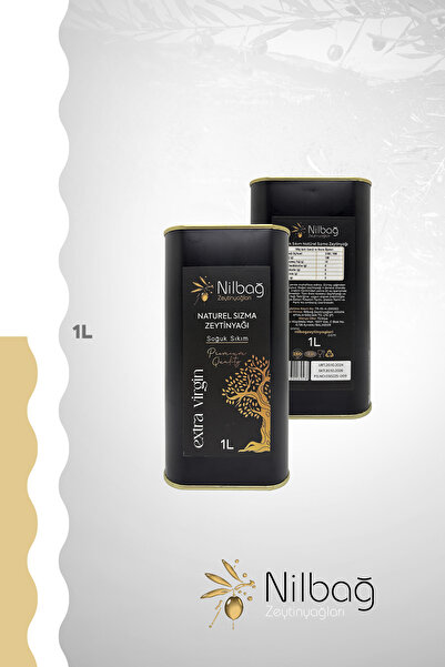 NİLBAĞ ZEYTİNYAĞLARI Ayvalık Natural Sızma Zeytinyağı Soğuk Sıkım Teneke 1 Lt.