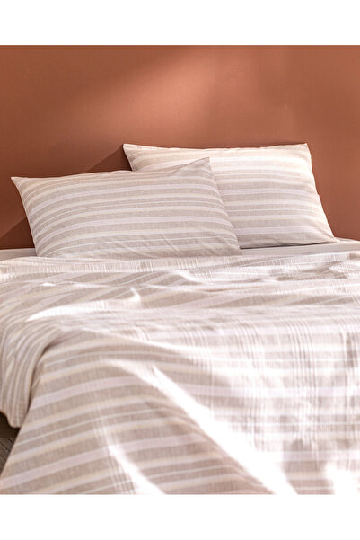 Madame Coco Darvell Çift Kişilik Pamuklu Ecocell Baskılı Pike Takımı - Bej