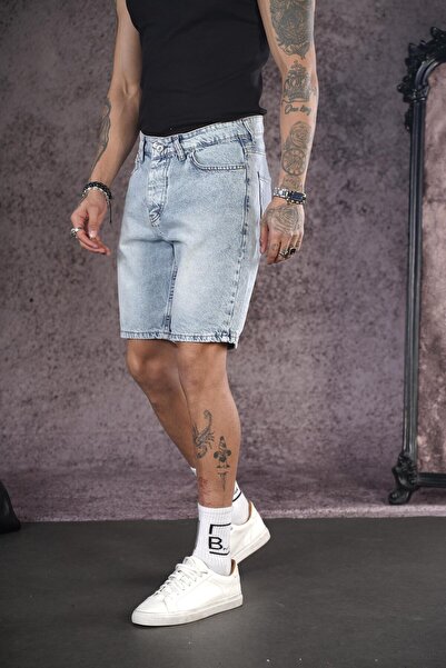 king brich Regular Kalıp Cepli Erkek Kot Şort