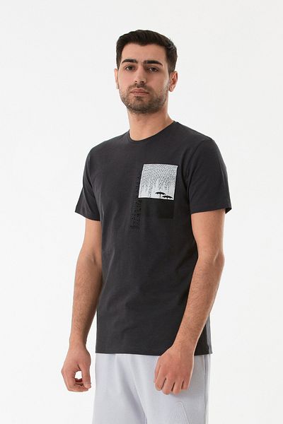 Fulla Moda Μπλουζάκι με γραφικό εμπριμέ με λαιμόκοψη