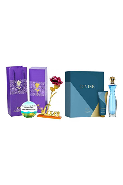 Oriflame Set complet pentru Ea Divine (apa de parfum, crema de maini), insign...