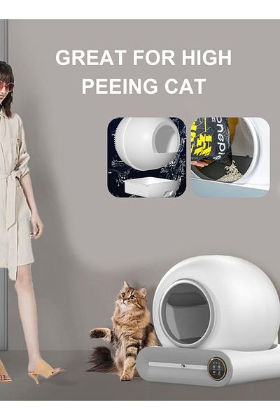 KidLe Automatic Cat Litter Box Intelligent Cat Litter Box Self Cleaning Cat Litter Box with APP Control