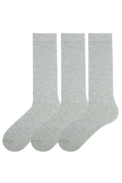 Bross 3-Piece Girl's Patternless Knee Socks