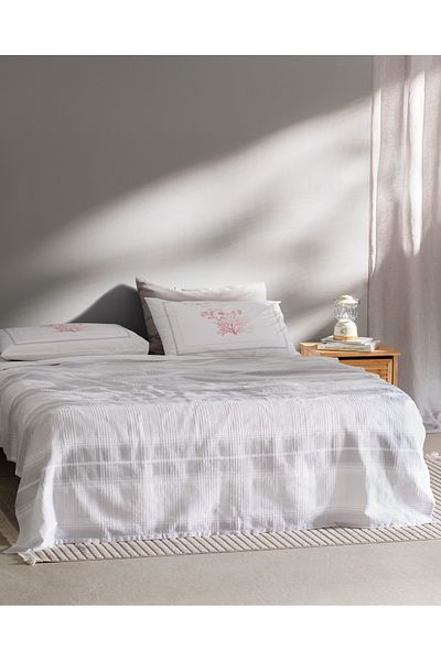 Madame Coco Edgard Double Cotton Ecocell Printed Pique Set - Gray