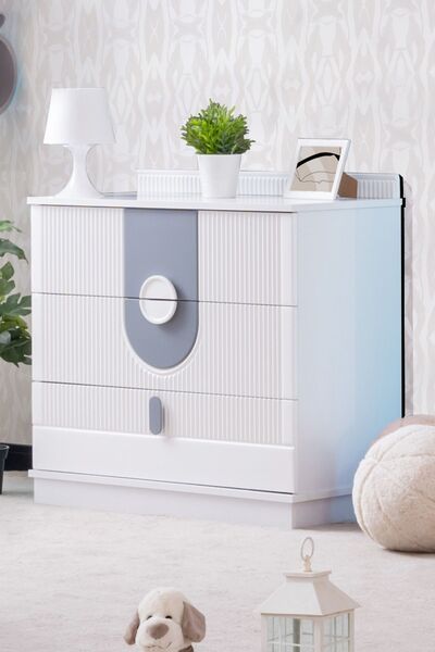 Setay Şifonyer, Vira 3 Çekmeceli Şifonyer - Gri