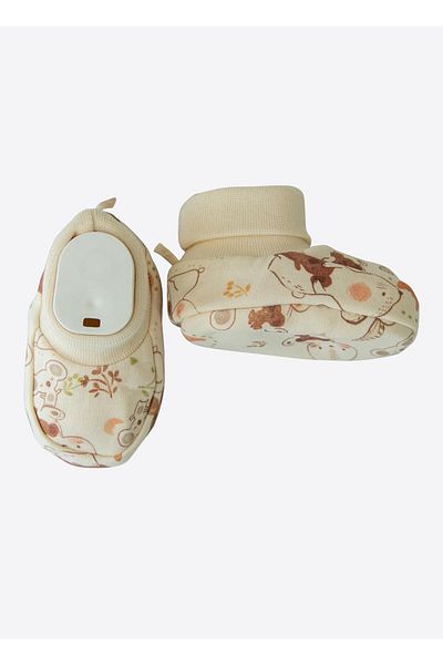 kitikate Organic Tawky Booties, Natural
