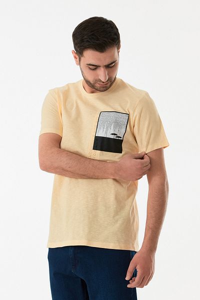 Fulla Moda Μπλουζάκι με γραφικό εμπριμέ με λαιμόκοψη