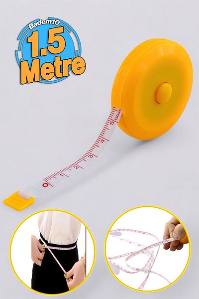 Badem10 150 cm Measuring Tape Reel Measurement Tailor and Dietitian Belt