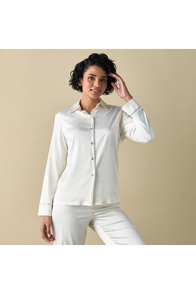 FAV Embellished Shirt and Pyjamas Set