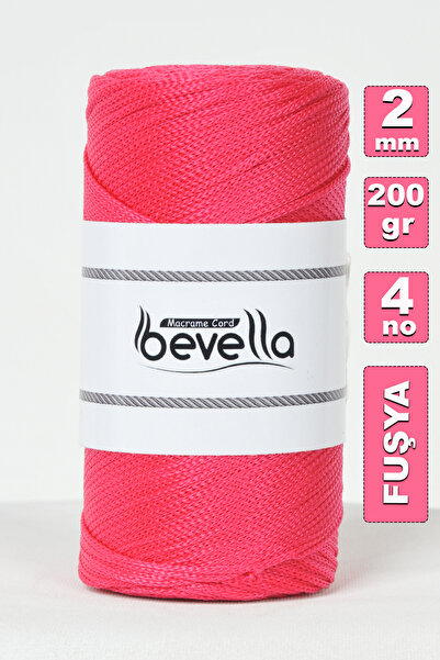 Bevella Macrame Cord 2 Mm - 200 gr Polyester Fuşya Makrome Ipi Polyester Makr...