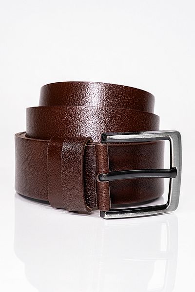 debbah Γνήσια ανδρική τζιν ζώνη Buffalo Skin Brown, μονής στρώσης 4,5 cm, κατάλληλο για δώρο