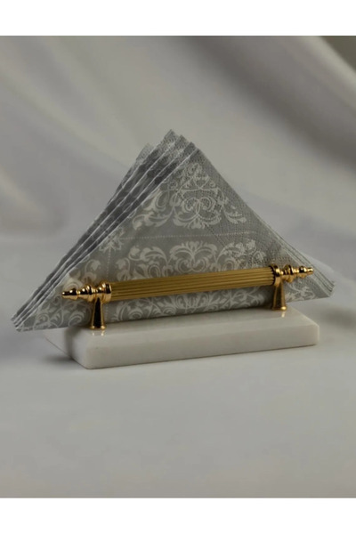 Artzane Peçetelik Gerçek Mermer, Metal Gold Kulp, Mutfak Ürünleri ve Eşyaları...