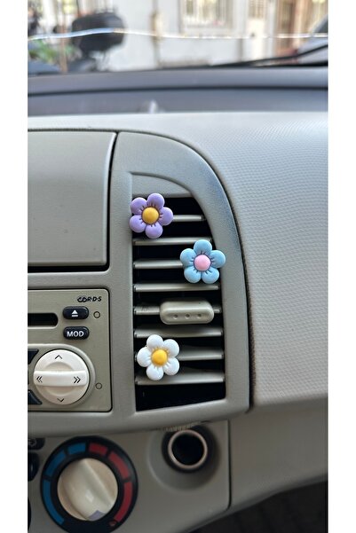 FESECRAFT 2'li Mini Papatya Çiçeği Araba Klima Süsü Klips Süslemeleri Araç İç...
