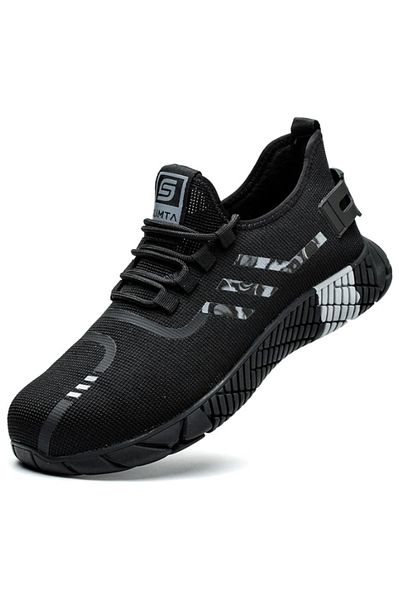 SLIMTA Safety Shoes for Men Women Steel Toe Boots Non-Slip Lightweight Breathable Sneakers