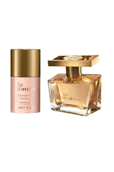 Oriflame Complete set for Ea Miss Giordani (eau de parfum, roll-on deodorant), Dactylion badge