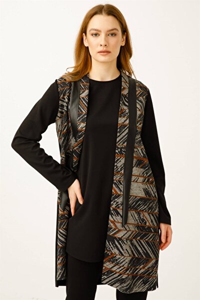 Esswaap Deri Detaylı Iç Dış Takım Siyah