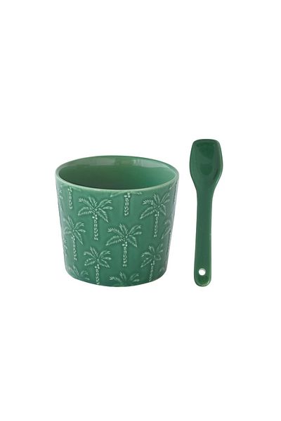 DR EASY LİFE Porcelain bowl and spoon set Tropicana