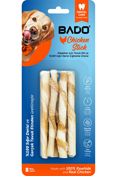 Bado Tavuklu Burgulu Çiğneme Kemiği 8li