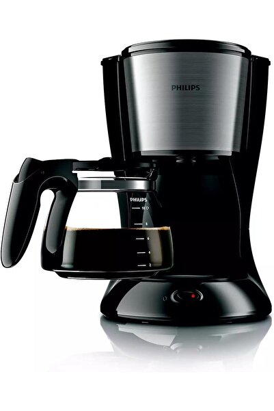 Philips Drip Coffee Maker - 1.2L, Up to 15 Cups, Glass Jug, Auto Off, Silver/Black - HD7462/20