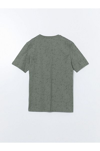 LC Waikiki Ανδρικό μπλουζάκι New Season Crew Neck με στάμπα χτενισμένο βαμβακερό - S5I577Z8