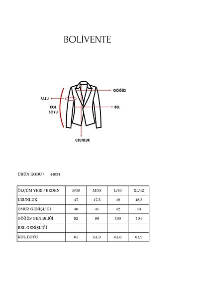 Bolivente Γυναικείο υφαντό σακάκι - Crop Cut & Lined