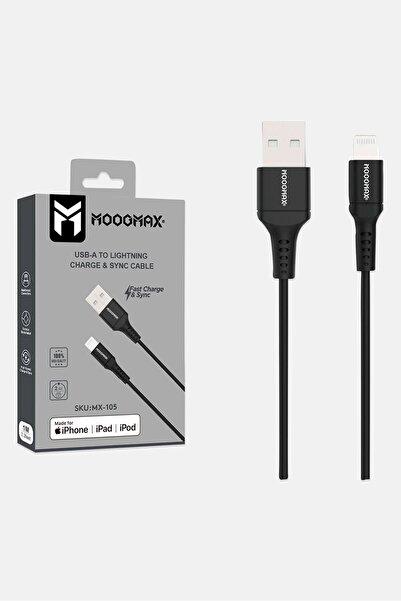 MOOG Mx065 Fabric Charger Cable, Black