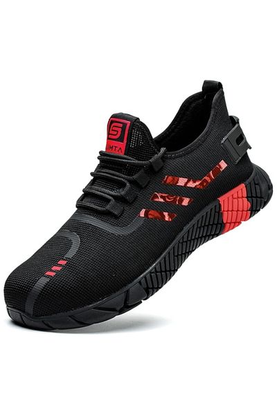 SLIMTA Safety Shoes for Men Women Steel Toe Boots Non-Slip Lightweight Breathable Sneakers