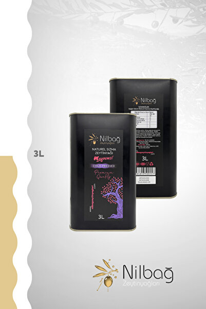 NİLBAĞ ZEYTİNYAĞLARI Ayvalık Natural Sızma Zeytinyağı - Meyvemsi 3 lt Teneke