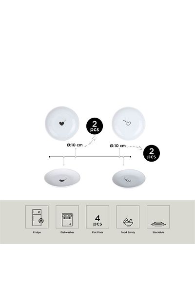 Kütahya Porselen Kütahya Porselen Pretty 4 Piece 10 cm Plate