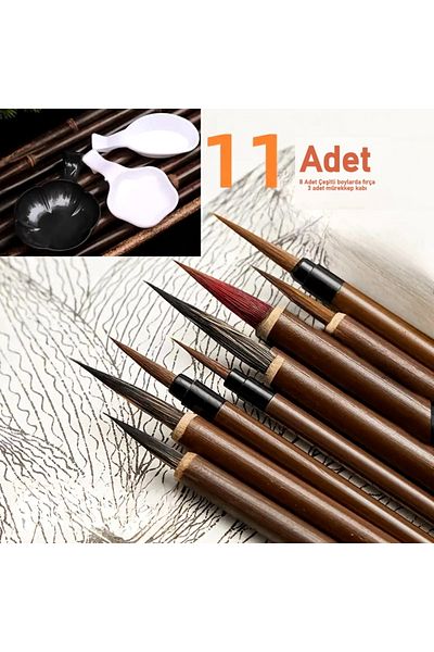 Sanathobi Release Brush Set, Porcelain, Ceramics, Gilding, Miniature, Flower Painting, Painting 11 Pcs-Set