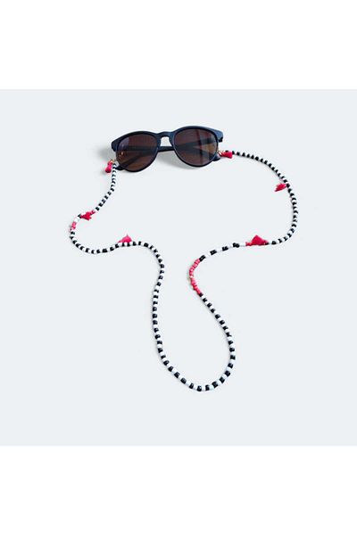 Hobi Tanesi Mini Red Tassel Detail Glasses Strap
