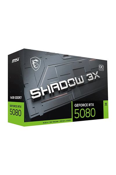 MSI Vga Geforge Rtx 5080 16g Shadow 3X Oc Rtx5080 16Gb Gdrr7 256 B Dx12 Pcie 5.0 X16 (3Xdp 1Xhdmi)