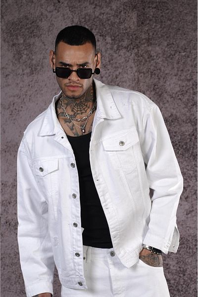 king brich Τζιν μπουφάν Unisex Oversize Fit