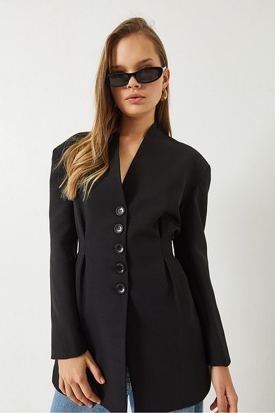 Bianco Lucci Women's Long Sleeve Lined Double Jacket with Pen Detail 9013 60282001