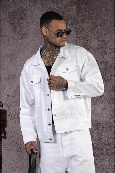 king brich Τζιν μπουφάν Unisex Oversize Fit