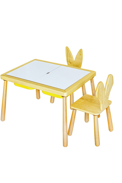 Woodnjoy Duyusal Oyun Masası + 2 Sandalye