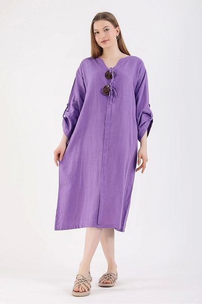 SUMEF Rochie de in cu cataramă mov Sus