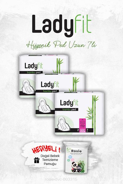 Baby Turco Ladyfit Sanitary Pad Long 7 Pack X3 and Rosie